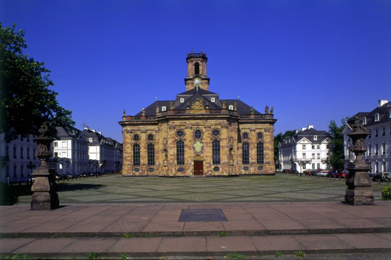Ludwigskirche mit Ludwigsplatz, Saarbrücken