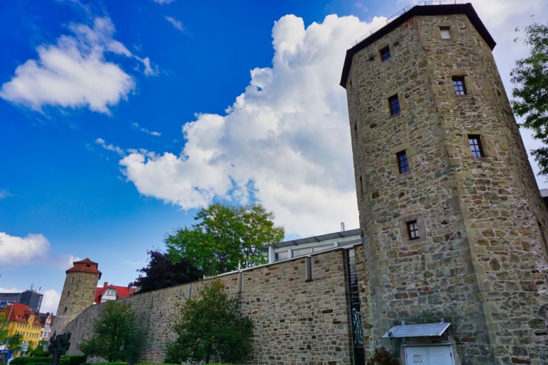 Stadtmauer, Pulver- und Haspelmathturm, Hameln