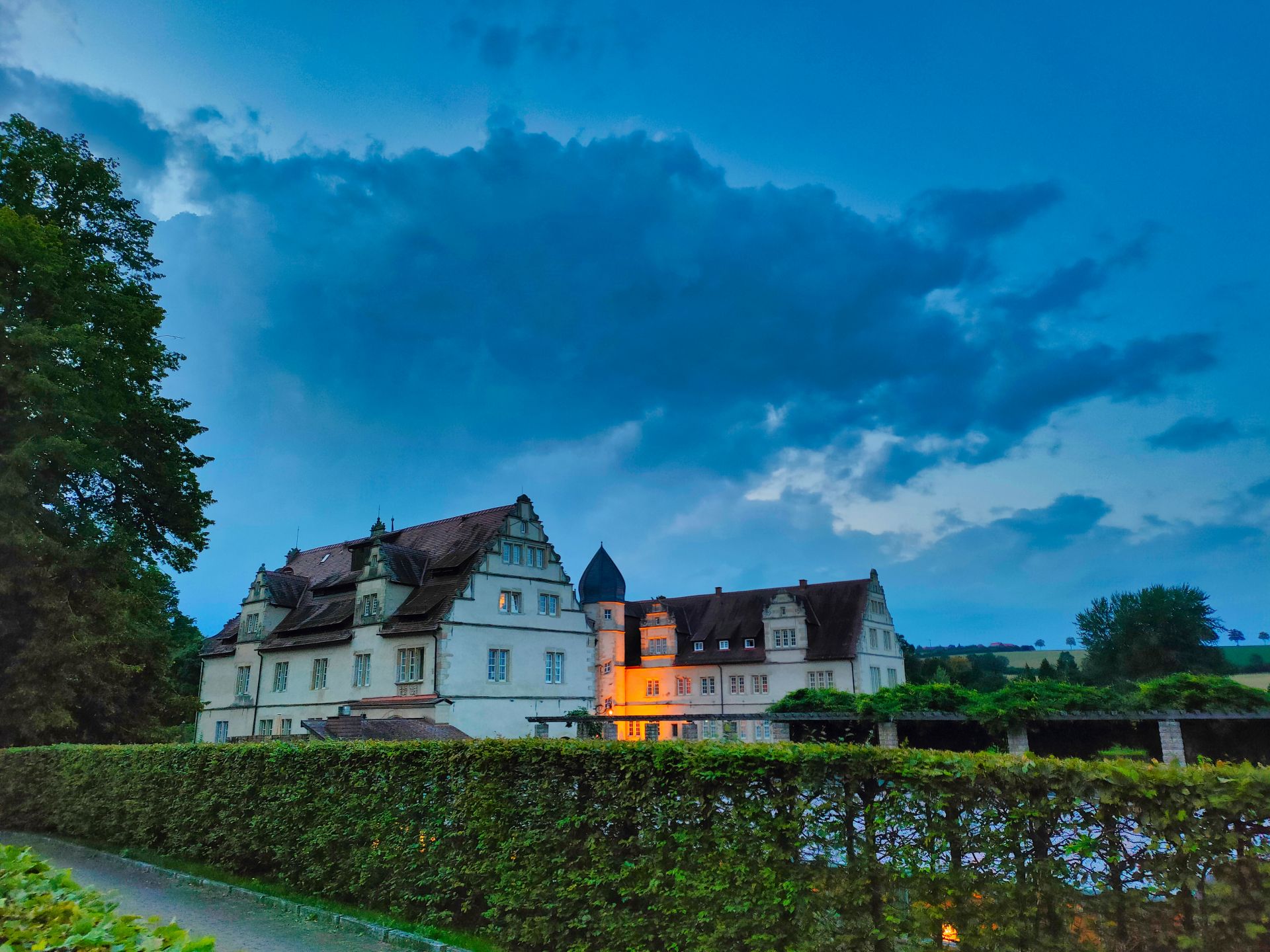 Schloss Schwöbber Abenddämmerung