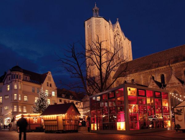 Weihnachtsmarkt in Braunschweig bei Nacht