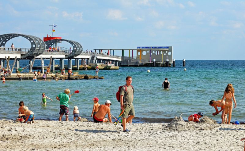 Nordstrand mit Brücke, Kellenhusen