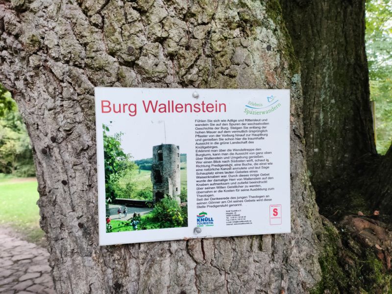 Info-Tafel Burg Wallenstein